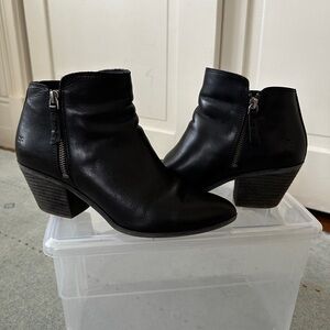 Frye Black Heeled Boots with Western Style